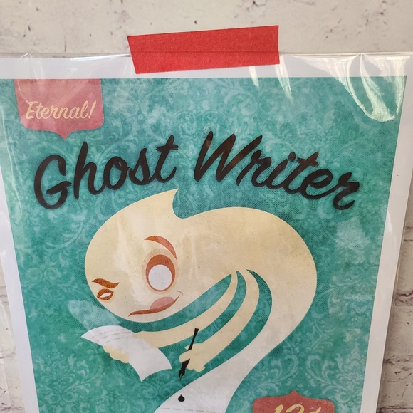 NWT Steam Crow Ghost Writer Illustrated Graphic Art Print 12"x18" - Picture 2 of 9